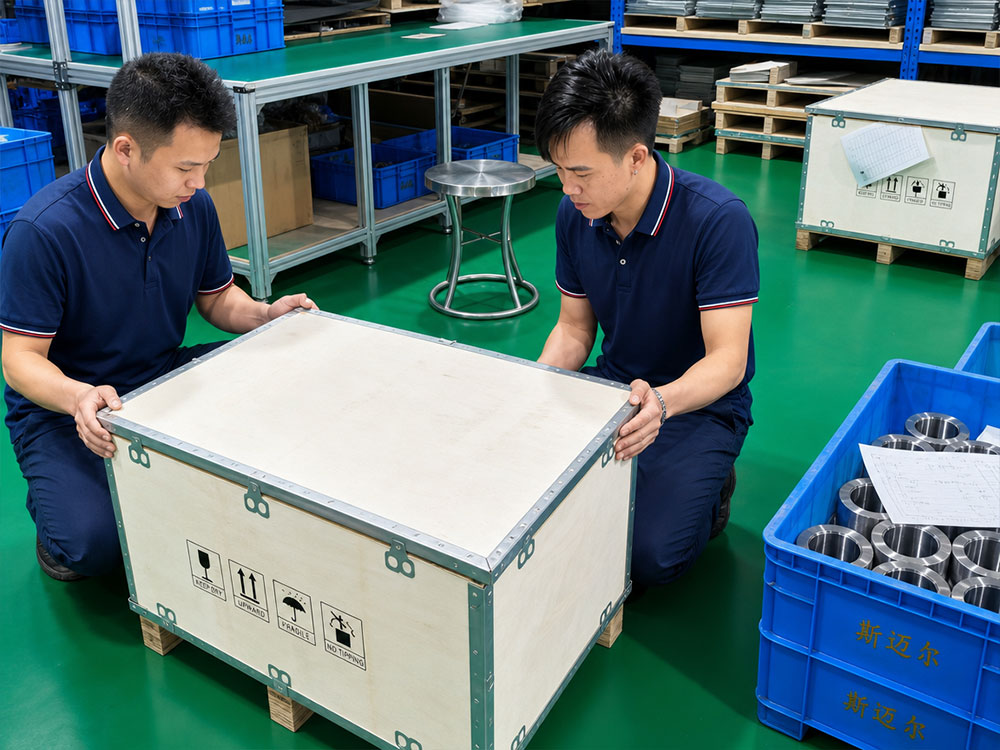 液压阀块成品出货装箱